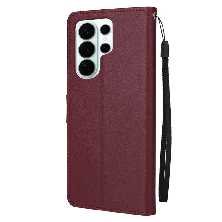 For Galaxy S26 Ultra 5G 3-Card Slots Multifunctional Leather Phone Case