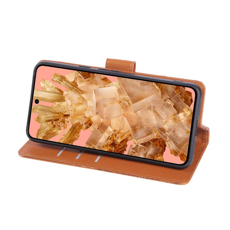For Google Pixel 8 Rose Flower Embossed 3-Card Slots Leather Phone Case