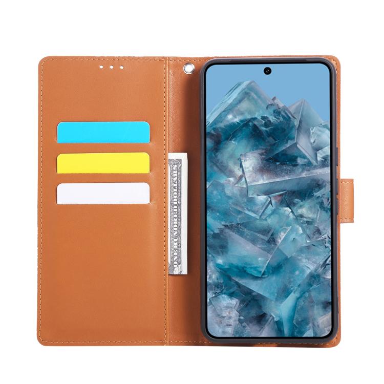 For Google Pixel 8 Pro Rose Flower Embossed 3-Card Slots Leather Phone Case