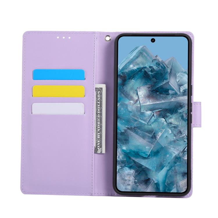 For Google Pixel 8 Pro Rose Flower Embossed 3-Card Slots Leather Phone Case
