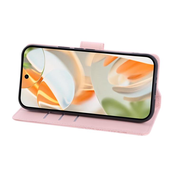 For Google Pixel 9 / 9 Pro Rose Flower Embossed 3-Card Slots Leather Phone Case