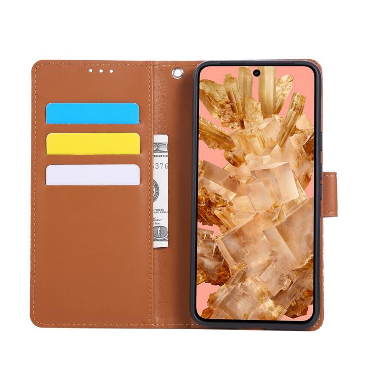 For Google Pixel 8a Rose Flower Embossed 3-Card Slots Leather Phone Case
