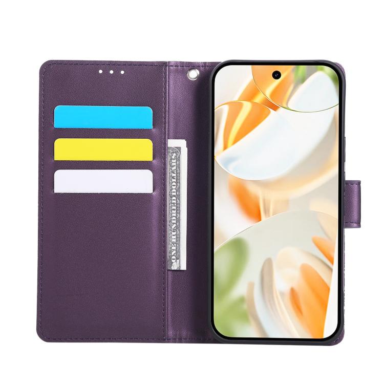 For Google Pixel 10 / 10 Pro Rose Flower Embossed 3-Card Slots Leather Phone Case