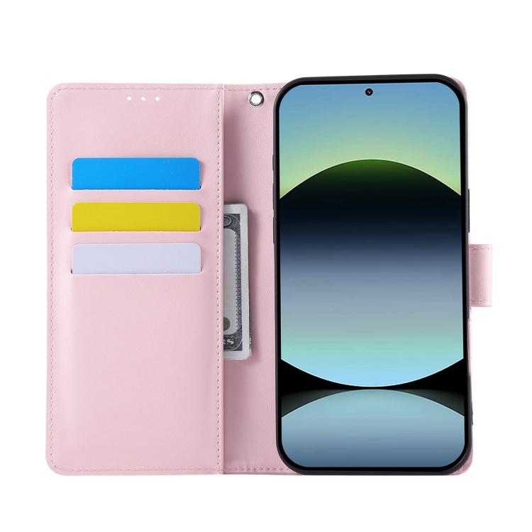 For Redmi Note 14 5G Global Rose Flower Embossed 3-Card Slots Leather Phone Case