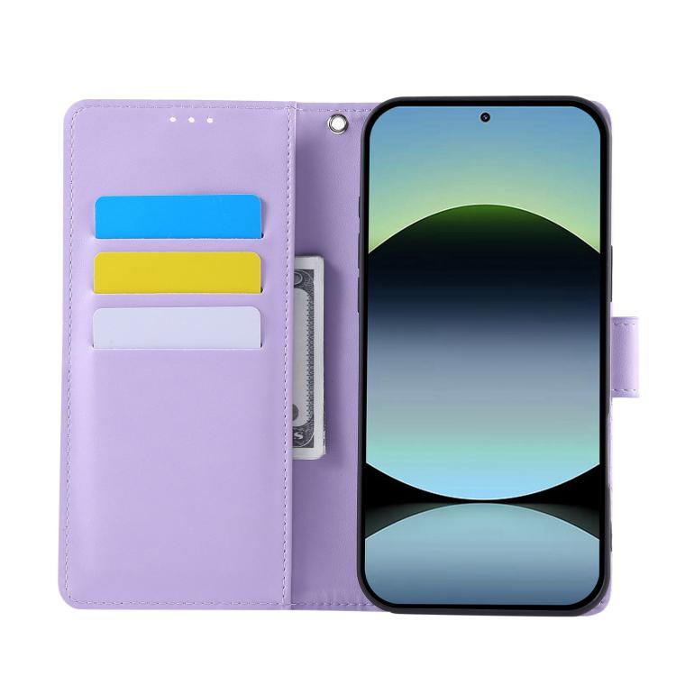 For Redmi Note 14 5G Global Rose Flower Embossed 3-Card Slots Leather Phone Case