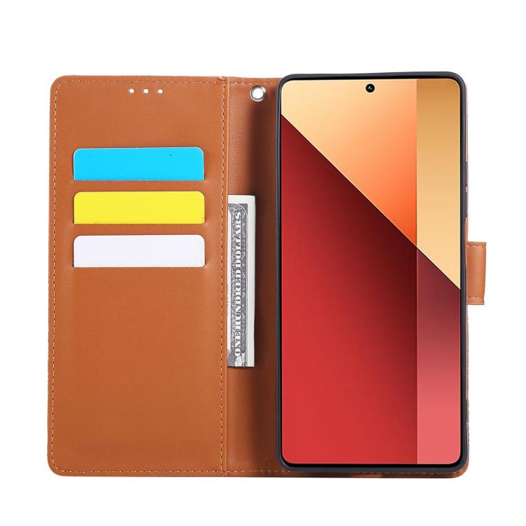 For Redmi Note 13R Pro Rose Flower Embossed 3-Card Slots Leather Phone Case