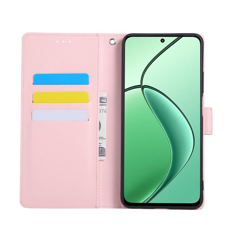 For Realme C65 4G Global Rose Flower Embossed 3-Card Slots Leather Phone Case
