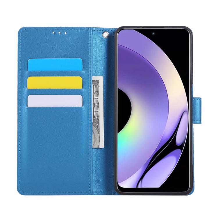 For Realme 10 Pro 5G Rose Flower Embossed 3-Card Slots Leather Phone Case