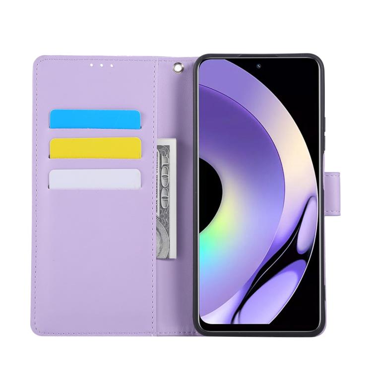 For Realme 10 Pro 5G Rose Flower Embossed 3-Card Slots Leather Phone Case