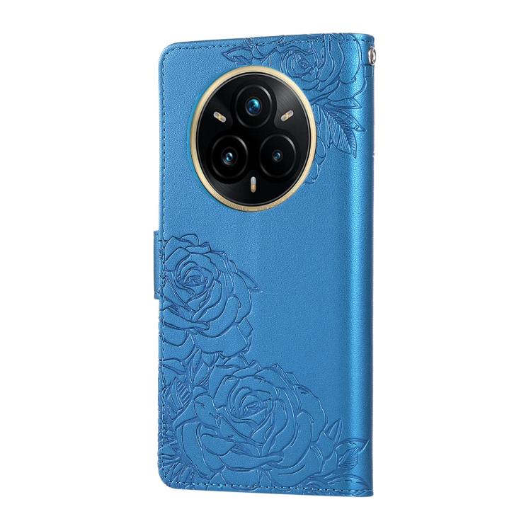 For Realme 14 Pro+ 5G Global Rose Flower Embossed 3-Card Slots Leather Phone Case
