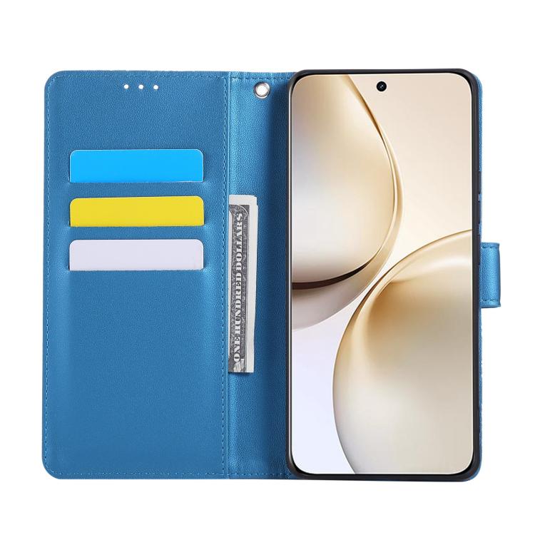 For Realme 14 Pro+ 5G Global Rose Flower Embossed 3-Card Slots Leather Phone Case