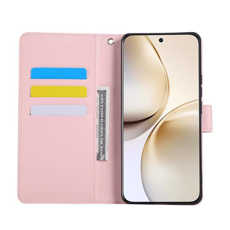 For Realme 14 Pro+ 5G Global Rose Flower Embossed 3-Card Slots Leather Phone Case