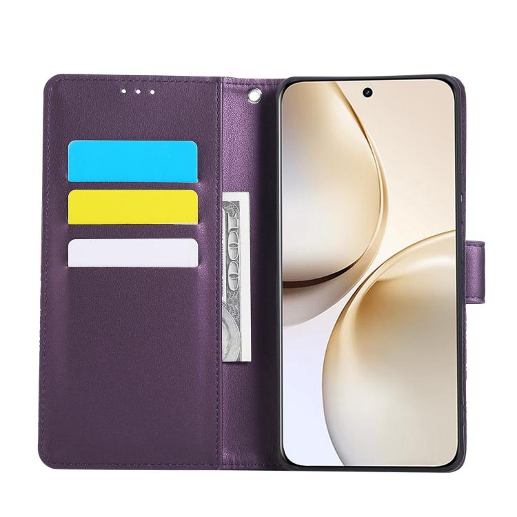 For Realme 14 Pro+ 5G Global Rose Flower Embossed 3-Card Slots Leather Phone Case