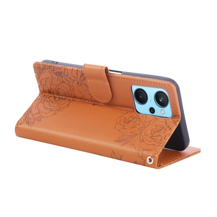 For Realme 9i 4G Rose Flower Embossed 3-Card Slots Leather Phone Case