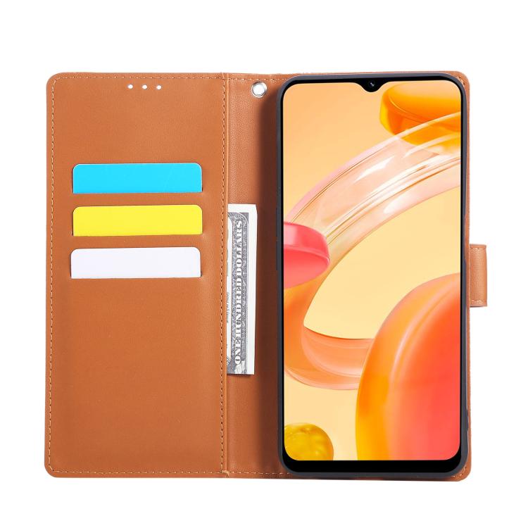 For Realme C30 4G Rose Flower Embossed 3-Card Slots Leather Phone Case