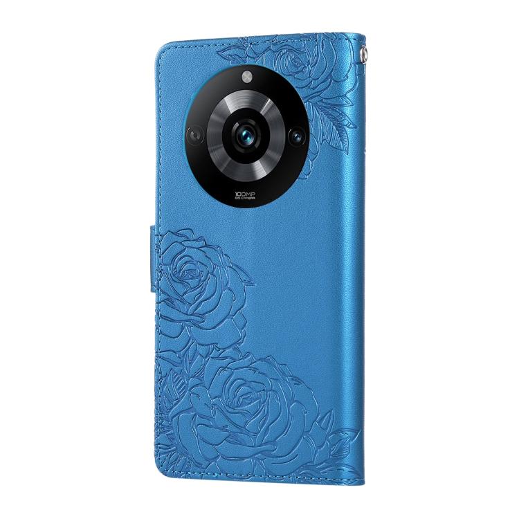For Realme 11 Pro 5G / 11 Pro+ 5G Rose Flower Embossed 3-Card Slots Leather Phone Case