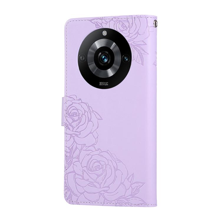 For Realme 11 Pro 5G / 11 Pro+ 5G Rose Flower Embossed 3-Card Slots Leather Phone Case