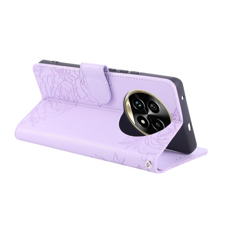 For Realme 13 Pro Rose Flower Embossed 3-Card Slots Leather Phone Case