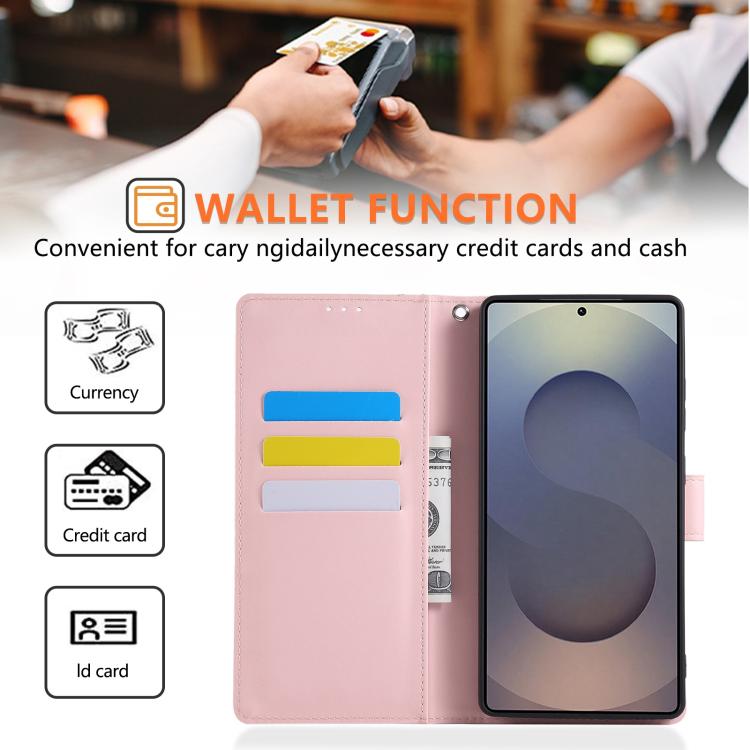 For Samsung Galaxy S25 Ultra 5G Rose Flower Embossed 3-Card Slots Leather Phone Case