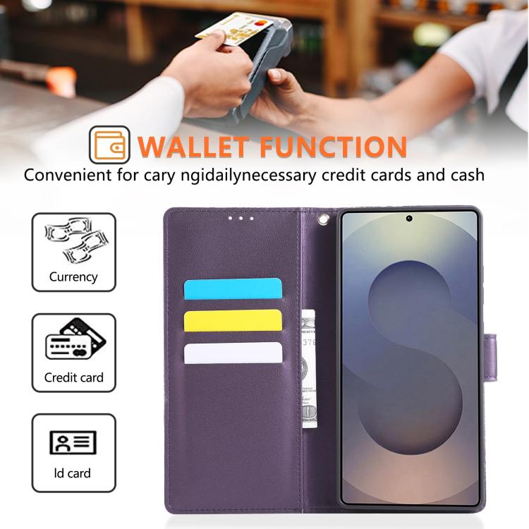 For Samsung Galaxy S25 Ultra 5G Rose Flower Embossed 3-Card Slots Leather Phone Case