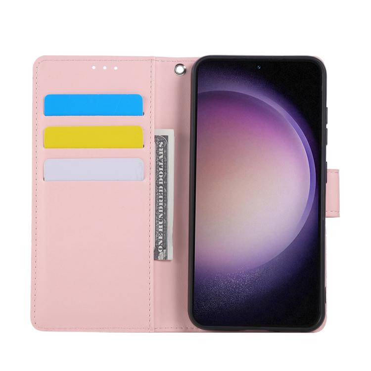 For Samsung Galaxy S23 5G Rose Flower Embossed 3-Card Slots Leather Phone Case
