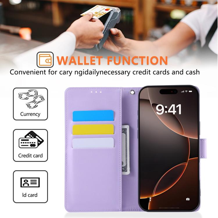 For iPhone 16 Pro Max Rose Flower Embossed 3-Card Slots Leather Phone Case