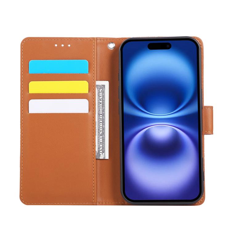 For iPhone 17 Rose Flower Embossed 3-Card Slots Leather Phone Case