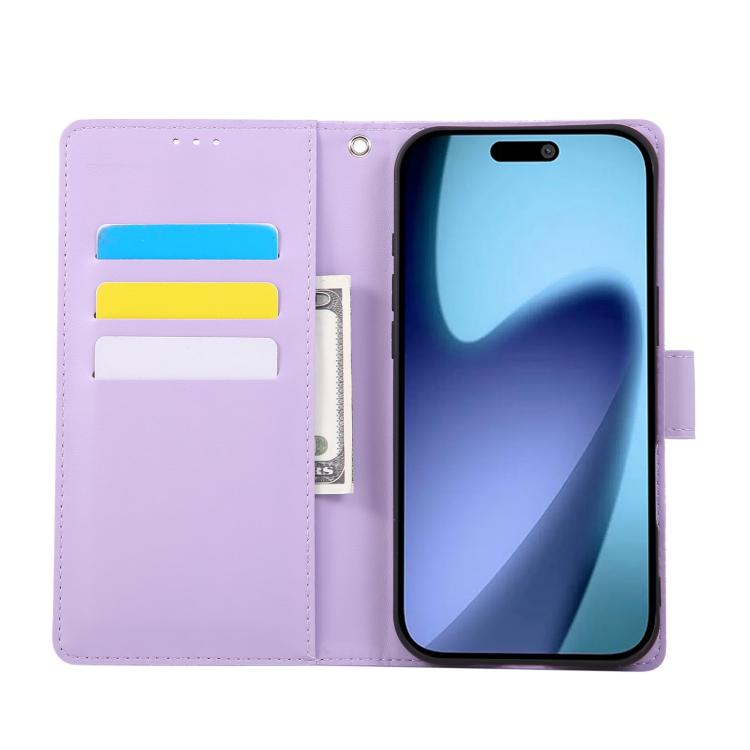 For iPhone Air Rose Flower Embossed 3-Card Slots Leather Phone Case