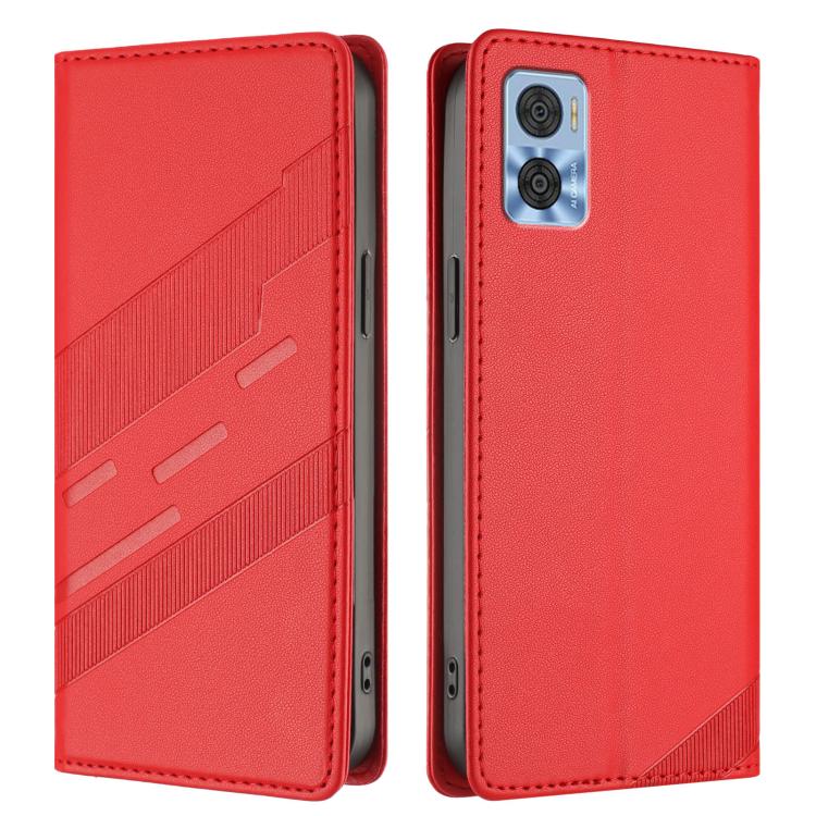For Motorola Moto E22 Embossed Multi-functional Wallet Retro Leather Phone Case