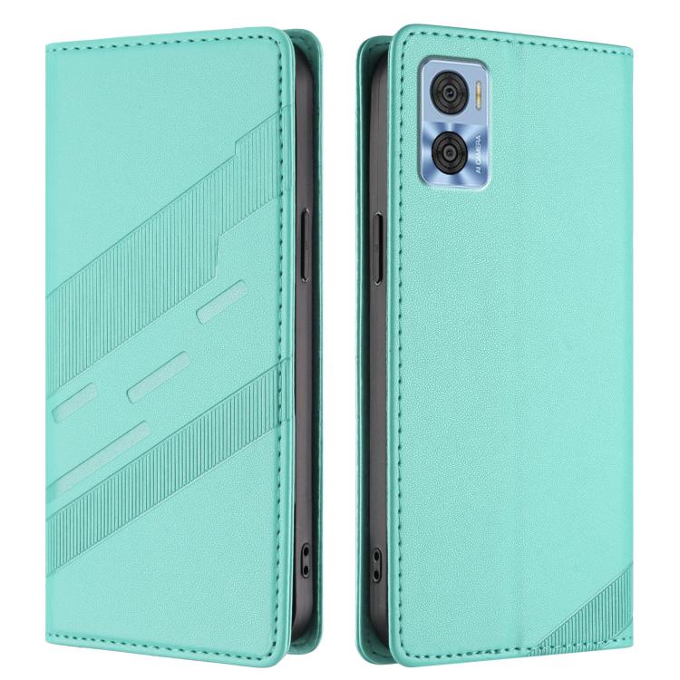 For Motorola Moto E22 Embossed Multi-functional Wallet Retro Leather Phone Case