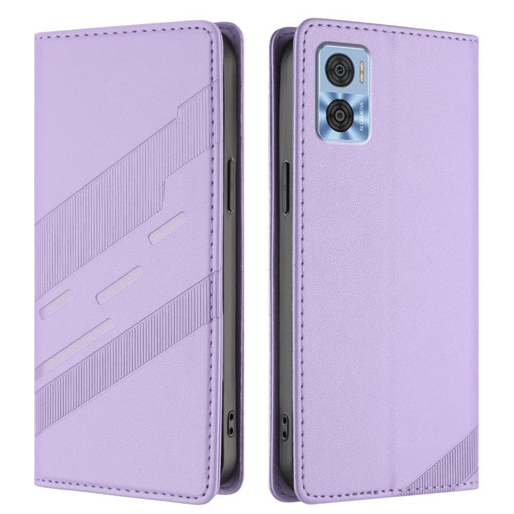 For Motorola Moto E22 Embossed Multi-functional Wallet Retro Leather Phone Case