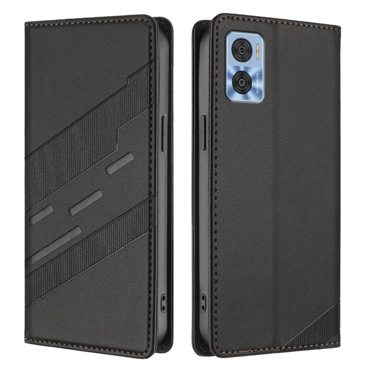 For Motorola Moto E22 Embossed Multi-functional Wallet Retro Leather Phone Case
