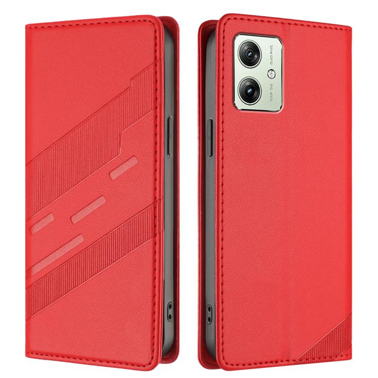 For Motorola Moto G14 / G54 Embossed Multi-functional Wallet Retro Leather Phone Case