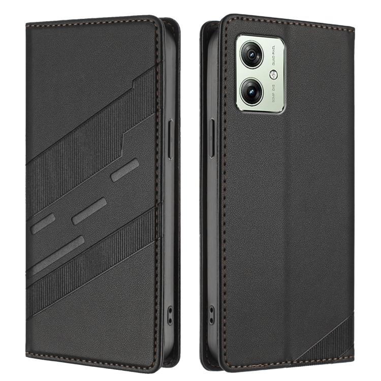 For Motorola Moto G14 / G54 Embossed Multi-functional Wallet Retro Leather Phone Case