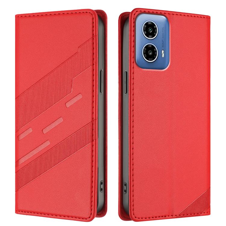 For Motorola Moto G34 Embossed Multi-functional Wallet Retro Leather Phone Case