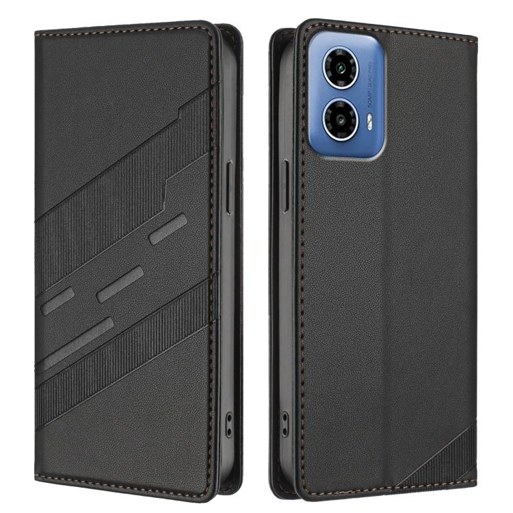 For Motorola Moto G34 Embossed Multi-functional Wallet Retro Leather Phone Case