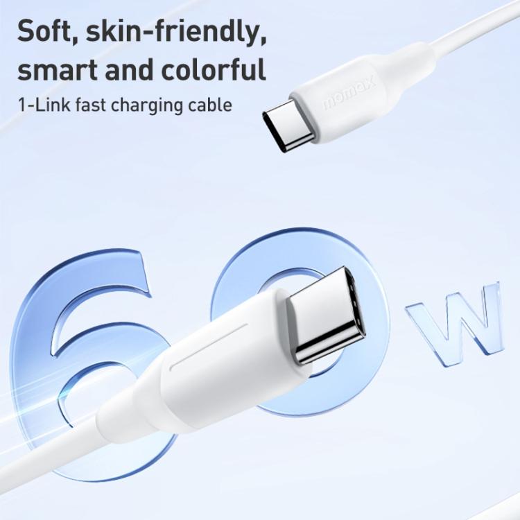 MOMAX DC23 1-Link Flow CC X 60W USB-C / Type-C to USB-C / Type-C Fast Charging Cable, Length:1.2m
