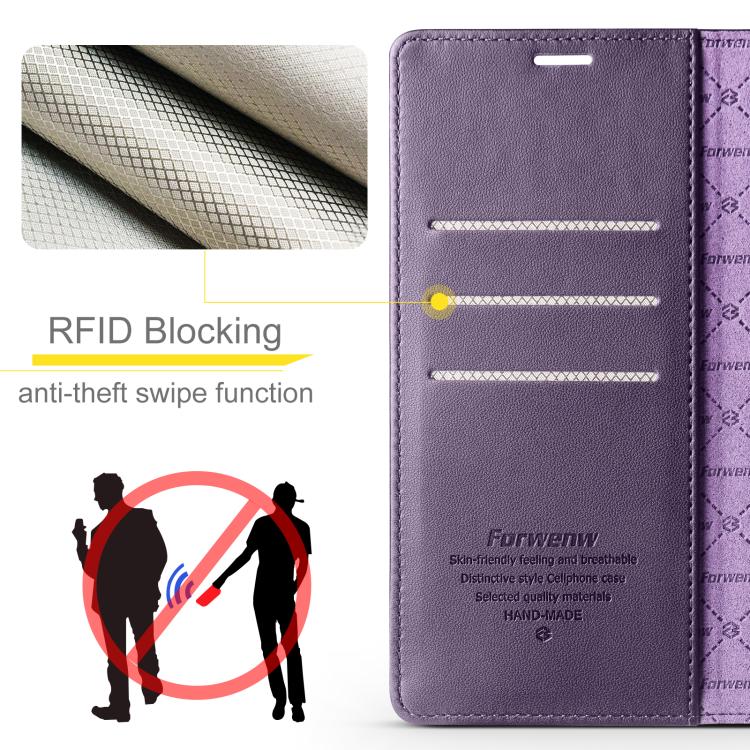 For iPhone 16 Forwenw F6 Series RFID Leather Phone Case