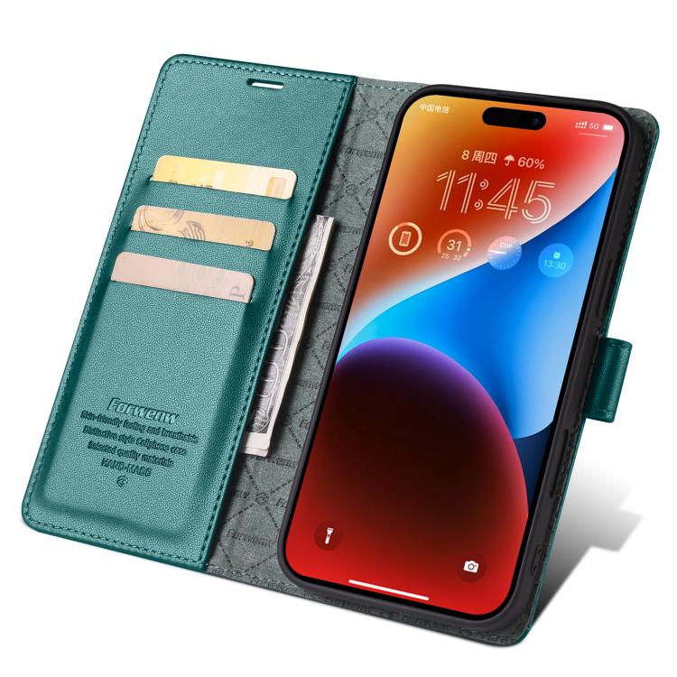 For iPhone 16 Forwenw F6 Series RFID Leather Phone Case