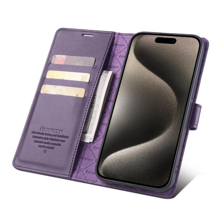 For iPhone 14 Pro Forwenw F6 Series RFID Leather Phone Case