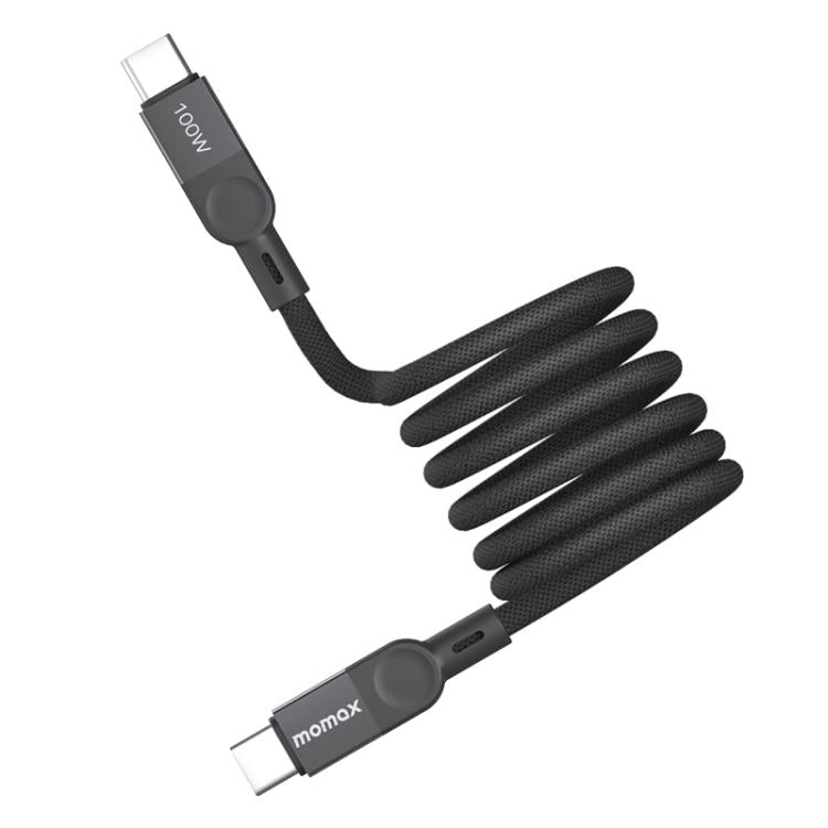 MOMAX DC35 100W USB-C / Type-C to USB-C / Type-C Magnetic Braided Data Cable, Length:1m