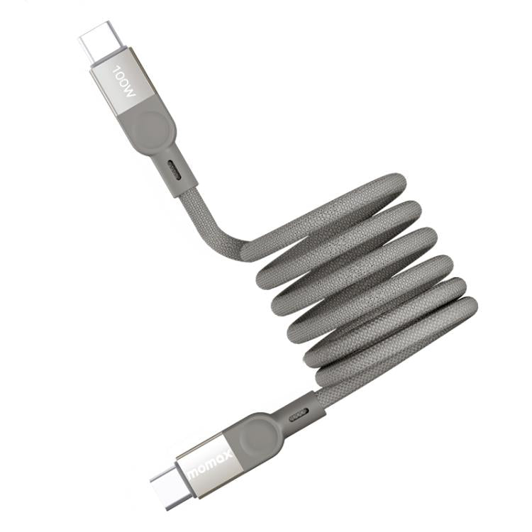 MOMAX DC35 100W USB-C / Type-C to USB-C / Type-C Magnetic Braided Data Cable, Length:1m