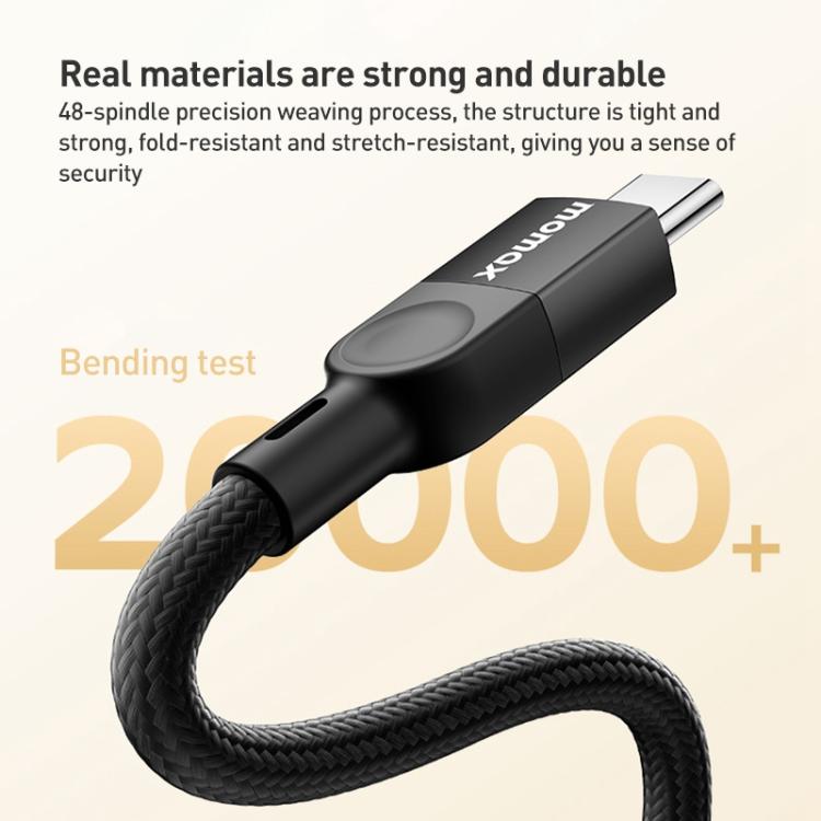 MOMAX DC35 100W USB-C / Type-C to USB-C / Type-C Magnetic Braided Data Cable, Length:1m