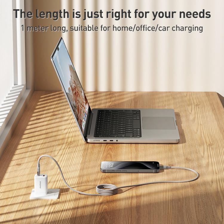 MOMAX DC35 100W USB-C / Type-C to USB-C / Type-C Magnetic Braided Data Cable, Length:1m