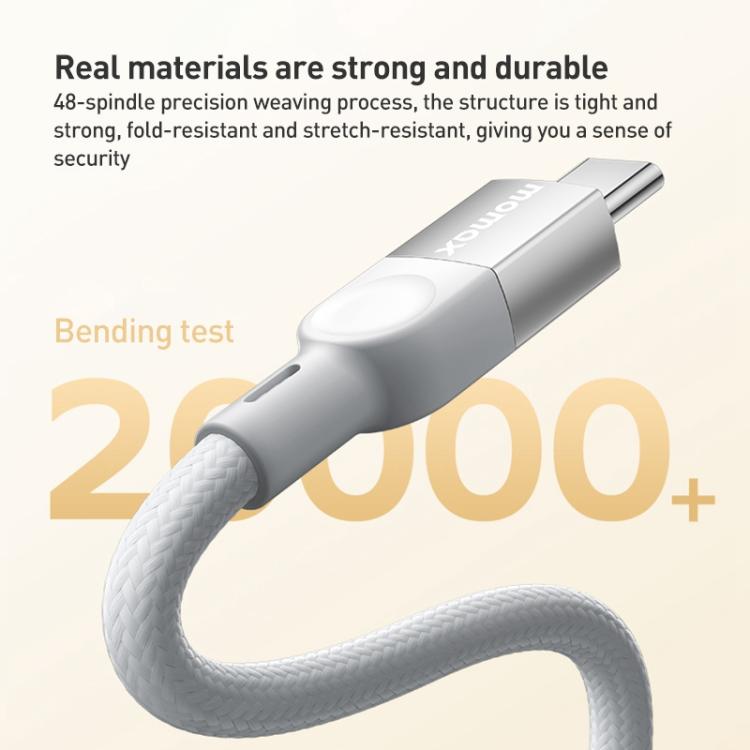 MOMAX DC36 100W USB-C / Type-C to USB-C / Type-C Magnetic Braided Data Cable, Length:2m