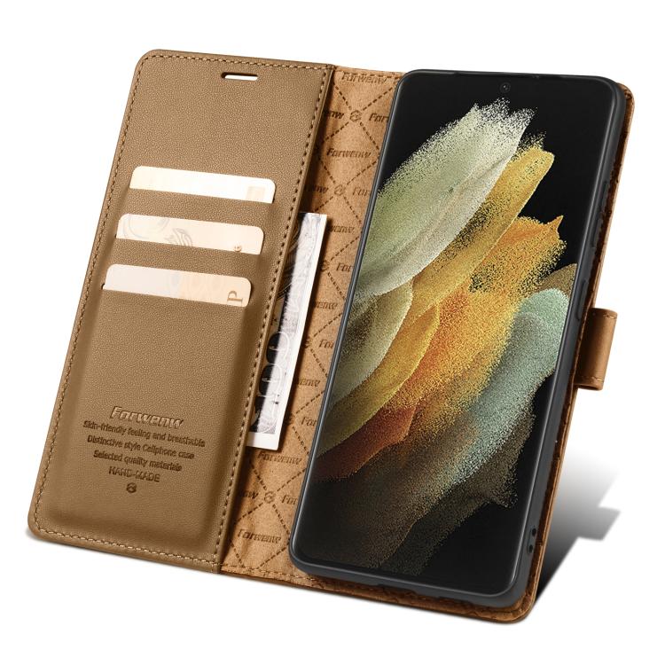 For Samsung Galaxy S20 Ultra 5G Forwenw F6 Series RFID Leather Phone Case