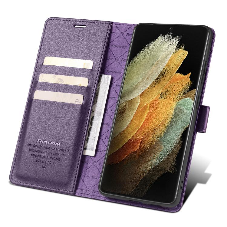 For Samsung Galaxy S20 Ultra 5G Forwenw F6 Series RFID Leather Phone Case