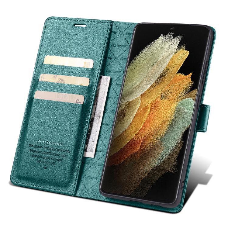 For Samsung Galaxy S20 Ultra 5G Forwenw F6 Series RFID Leather Phone Case