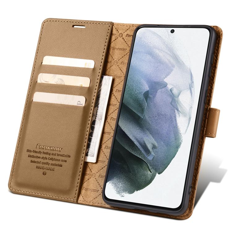 For Samsung Galaxy S22 5G Forwenw F6 Series RFID Leather Phone Case