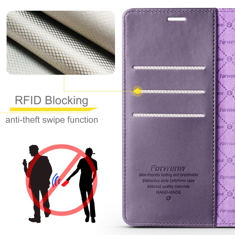 For Samsung Galaxy S23 5G Forwenw F6 Series RFID Leather Phone Case